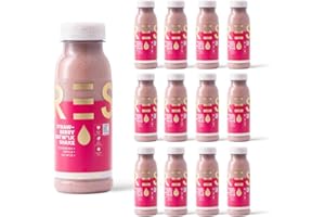 PRSS 100% COLD PRESSED PRESS Healthfoods, 12 x 250ml Strawberry Milkshake, Dairy Free, Vegan, Healthy & Nutritional, Cold Pressed & Freshly Bottled, No Preservatives, No Added Sugar