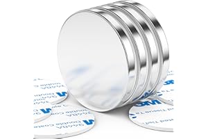 FINDMAG 4 Pack Magnets, Neodymium Magnets, Magnet with Double-Sided Adhesive, Permanent Rare Earth Fridge Magnet for Whiteboards, Building, Tools