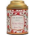 Sancha Tea Boutique, Wild Rose Green Tea, 100g Loose Leaves, Sweet Floral Aroma, Supports Skin Glow, Rainforst Alliance Certified