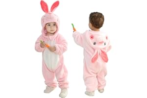 Doladola Baby Boys Girls Cartoon Animal Hooded Costume Infant Pajamas Romper