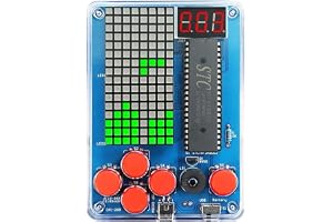 DIY-spelkonsol Lödsats: DIY Games Console Löd-kit, 4 klassiska spel handhållen spelgrönljus elektronik lödsats, lödövningssats för studenter Lärande och daglig användning