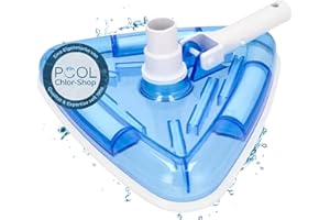 Duraol Dreieck Bodensauger Pool I Hochwertige Pool Reinigungsbürste für alle Teleskopstangen I Poolreiniger mit 7 Bürsten I Handlicher Bodensauger zur optimalen Pool Reinigung