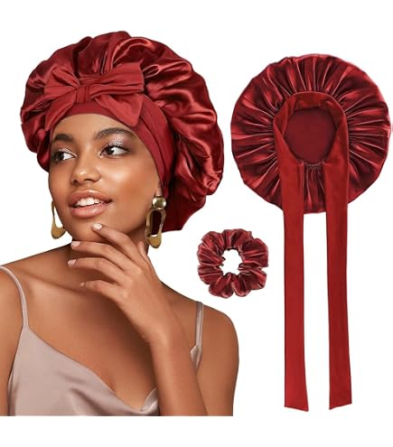 Coubeau Bonnet De Nuit En Satin Soie Double Face Bicolore - Protection Cheveux Douce Et Élégante Pour Femmes