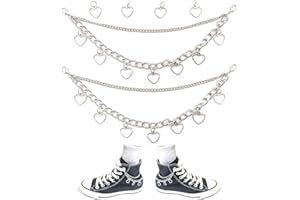 Hayaww 2 Pcs Schuhkette, Schuhkette mit Charms, Metall, Punk, für Schuhe, Hosen, Rucksäcke, Kleidung