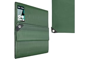 KOTARBAU® Presenning 3 x 4 m, Olivgrön, Skyddspresenning 110 g/m² | Polyeten, Stark, Tjock, Vattentät Skyddspresenning, Presenning med Öljetter, Skyddspresenning för Möbler