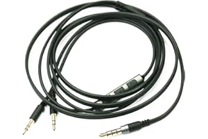 HANSNBY Cavo audio di ricambio compatibile con Sol Republic Master Tracks HD, Tracks HD2, Sol Republic V8, Sol Republic V10, Sol Republic V12, Sol Republic X3 (volume remoto e cavo microfono) (nero)