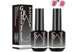 KAIYOCA 2 Piezas de Quitaesmalte de Gel, Quitaesmalte de Uñas Profesional, Elimina Fácil y Rápidamente el Gel en Acrylic Powder en 3-5 Minutos, Sin Remojar (2 piezas)