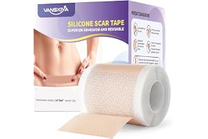 VANSKIVA Parches Cicatrizantes 4x150cm Silicone Scar Sheets Reutilizable | Parches Cicatrices Sol Recortables y Impermeables Parches Silicona Cicatrices Transpirables Ideales para Cuidado Familiar