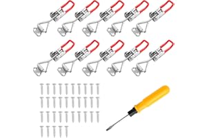 MINISOISO Abrazadera de Palanca 10 Piezas, Palanca De Bloqueo De Tensión Ajustables, Cerradura De Palanca Con Fuerza De Sujeción De 100 kg, Ajustable Cierre De Metal Bloqueo Para Cajas, Armarios, Cajones