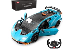 Lamborghini RC Car Rastar R/C 1/14 Lamborghini Huracán STO Modelo Coche Azul Lamborghini Toy Car 2.4Ghz Coche de control remoto para niños 8-12