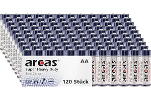 Batterien AA, 120 Stück AA Batterien von Arcas, 1,5V Batterien AA, AA Batterie für Spielzeug, Wecker, Fernbedienungen und viele andere Geräte (120, AA)