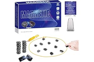 FLYGRRIV Magnetspiel, Magnetisches Schachspiel, Tragbares Puzzle Checkers Spiel-Reisen Schach Magnetisch, Magnet Schach Tischspiele, Campingspiele, Partyspiele für Familientreffen