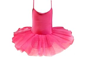 Carnavalife Maillot de Ballet Danza Mujer Elástica con Falda Tutu de Tirantes Finos (624369)