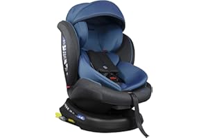 XOMAX S64 Siège Auto Isofix pivotant 360 degrés I inclinable I Groupe 0+/1/2/3 I evolutif 0-36 kg, 0-12 ans I Housse amovible et lavable I ECE R44/04, Bleu
