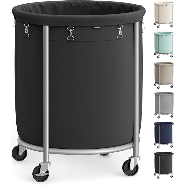 Household Essentials Rolling Laundry Hamper With Wheels - Large 4+ Load Copper Hamper, 32"H