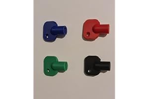 GENERIC Lockshield Radiator Valve Keys Mixed Sizes | 8x4mm, 7x3mm, 7x4mm and 6x6mm | Myson Matchmate | Microbore Tools | 5-Pack