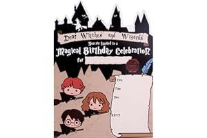 CoolChange Biglietti di invito magici per feste di compleanno per bambini, invito magico, per ragazzi e ragazze, 20 pezzi, con busta