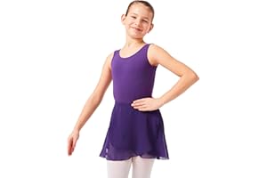 tanzmuster Wickelrock Mädchen Ballett - Emma - (Größe 92-170) aus transparentem Chiffon antistatisch - lockerluftiger Ballettrock zum Binden für Kinder