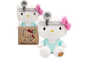 JOY TOY Hello Kitty dottore in peluche ecologico 25 cm in mini shopper di carta