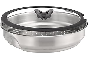 Tefal Ingenio L9259704 Panier Vapeur Inox avec Couvercle 24 cm