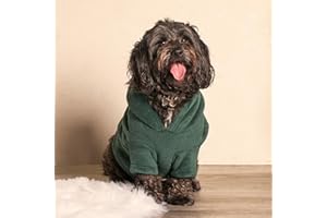 OHS Forest Green Doggie Jumpers Medium, Super Soft Warm Cosy Dog Blanket Hoodies for Medium Dogs Dog Hoodies Dogs Clothes Hooded Pullover