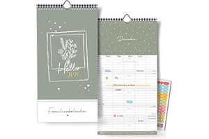 ‎PAPERLIONS Familienplaner 5 Spalten zum selber gestalten I Gold I Familienkalender 2026 Fotokalender I Wandkalender I Bastelkalender I mit Ferien- und Feiertagen I Stundenplänen uvm.