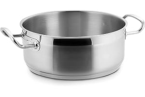 LACOR Marmite Basse - Rondeau Induction en INOX 18/10 - Ø 40 cm Eco Chef, Argent