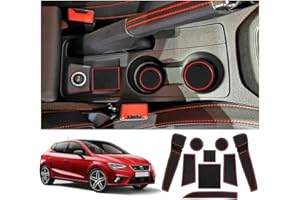‎YEE PIN YEE PIN Gummimatten Seat Ibiza Typ 6F / Seat Arona SUV Zubehör Interieur rutschfeste Matten für Mittelkonsole Aufbewahrungsbox Autoteile Innenausstattung (Not fits Ateca Fr Model)