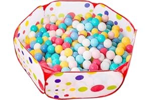 AMBESTY Piscina Palline Bambini, Diametro 120 cm Piscina Tenda, Piscinetta per Palline per Bambini Deposito Borsa piscinetta da Interno ed Esterno per Giocattoli con Borsa con Cerniera (Palle Non Incluso)