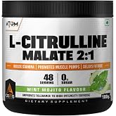 AS-IT-IS ATOM L Citrulline Malate 2:1-100gms | 48 servings | 0 Sugar | Improves Tolerance to High-Intensity Exercise | Builds
