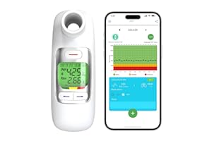 Nascool Peak Flow Meter Spiromètre numérique pour adultes et enfants pour moniteur d'asthme BPCO PEF FEV1