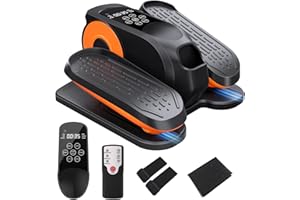 ‎MORELAX Morelax Mini Ellipsentrainer, Untertisch Elektrischer Crosstrainer für Zuhause, Leiser & Tragbarer Pedaltrainer für Senioren mit Fernbedienung, Display, Rutschfestem Pad, 12 Geschwindigkeiten