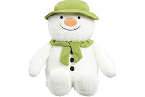 Rainbow Designs Christmas Snowman Toy - Super Soft Musical Plush with Green Hat & Scarf, plays 'We're Walking in the Air', 19d x 14.5w x 20.5h