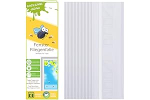 Blooven Fenster Fliegenfalle 20 Stück, Giftfreie Fliegen Fallen für die Fliegen, Fruchtfliegen, Stubenfliegen, Transparent Fly Trap (20 Stück)
