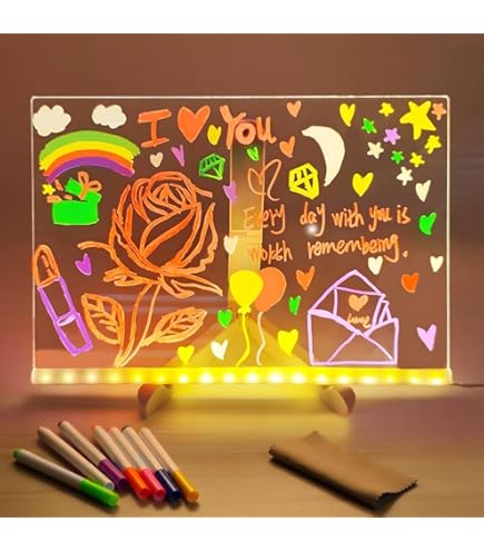 LED Nachrichtentafel Mit 7 Stiften - Leuchtende Acryltafel Für Zuhause