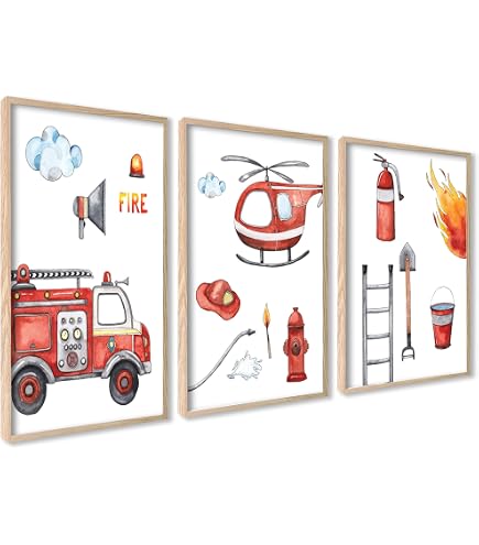 Samunshi® 3er-Set Poster „Polizei Tiere“ – Dachs, Hase, Wolf, DIN A4 (21x29,7 Cm) Fürs Kinderzimmer