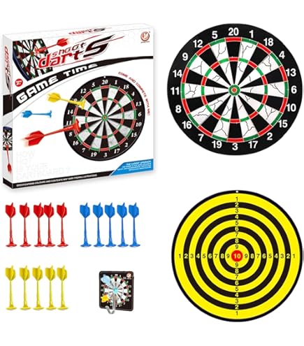 Jeu De Fléchettes Magnétique Double Face - 12 Fléchettes - Sécurisé Pour Enfants - Pour Intérieur/extérieur