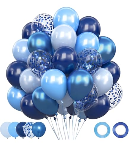 62 stuks 30,5 cm marineblauwe ballonnenset, parelblauwe ballon