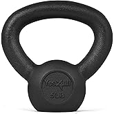 Yes4All Kettlebel/k&uuml;re dambıl, d&ouml;kme demirden 2-22 kg - siyah girya
