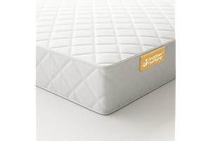 Mother Nurture Classic Spring Cot Bed Mattress, White, 140 x 70 x 10cm