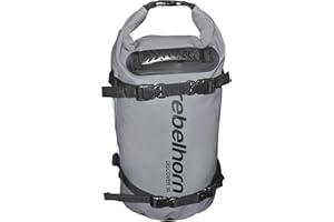 REBELHORN Discover Motorcycle Roll Bag for Motorcycle Durable Waterproof Easy to Clean Material Tarpaulin 500D Tight Closure Ergonomic Handle Reflective Elements