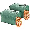 Westspark 2-Pack Garden Leaf Collector with Reinforced Handles, Flat Reusable Yard Waste Collector, Gardening Debris Yard Bags Leaf Collectors