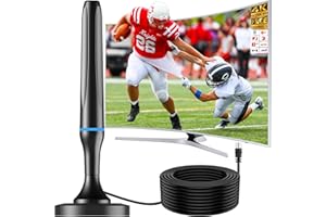 DGUPSP DVBT2 Antenne, DVB-T/DVB-T2-Antenne, Stärkere Stabantenne für digitales Fernsehen/Digital TV/DAB Radio/DVB-T2 Tuner Stick, Maximale Signalqualität - Mit Magnetfuß 3m Kabel