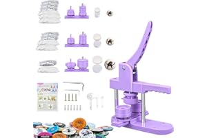 25+32+58 mm Button Maker Machine, 600 Plastic Badge Sets, HAVFUN Pin Maker Machine, DIY Badge Press Machine with Molds & Round Paper Cutter