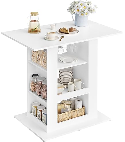 Moderne uitschuifbare bartafel met opbergruimte, 138-193x39x105 cm, met LED-verlichting Moderne uitschuifbare bartafel met opbergruimte, 138-193x39x105 cm, met LED-verlichting