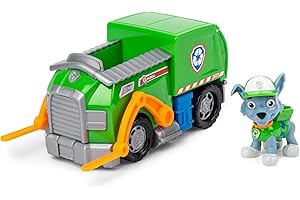 Paw Patrol, Camion per la Raccolta di Rifiuti di Rocky, Veicolo e Personaggio Rocky, Giochi Bambini, 3+ anni