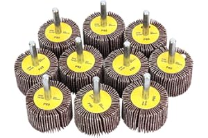 PLYISTY 10Pcs Grinding Sandpaper Flap Wheel Disc, High Grinding Efficiency Brush Polishing Buffing Wheels, Low Noise Sanding Polishing Wheel 40x25x6mm, for Stainless Steel Fittings, Convex Surfaces, etc.