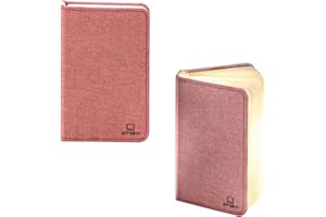 Gingko Smart Book Line Fabric, Mini libro in lino ottagonale, colore: Rosa