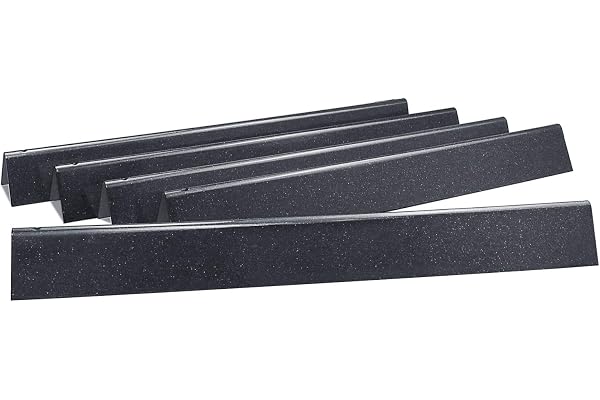 Denmay 7536 /7537 57CM plaque chaleur barbecue en Acier de Porcelaine pour Weber Spirit E310, E320 (avec boutons de brûleur latéral,2007-2012), pour Spirit 700, Weber 900, 5 Paquet
