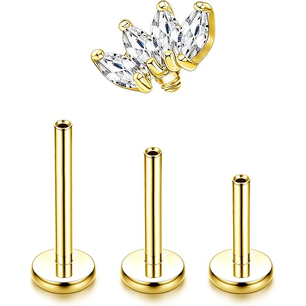 OUFER Piercing Helix roestvrij staal 316L Threadless Earring 16G piercing oor kraakbeen CZ sieraden conch 6 mm voor vrouwen piercing helix ring, 16G6mm, Roestvrij staal, Zirkonia